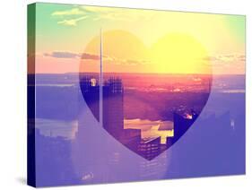 Love NY Series - Skyline of Manhattan at Sunset - New York - USA-Philippe Hugonnard-Stretched Canvas