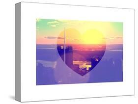 Love NY Series - Skyline of Manhattan at Sunset - New York - USA-Philippe Hugonnard-Stretched Canvas