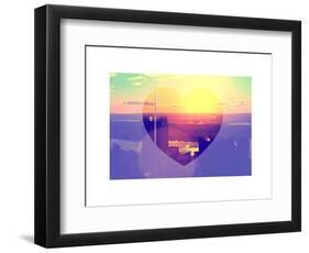 Love NY Series - Skyline of Manhattan at Sunset - New York - USA-Philippe Hugonnard-Framed Art Print