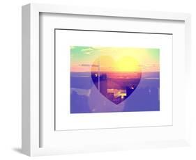 Love NY Series - Skyline of Manhattan at Sunset - New York - USA-Philippe Hugonnard-Framed Art Print