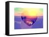 Love NY Series - Skyline of Manhattan at Sunset - New York - USA-Philippe Hugonnard-Framed Stretched Canvas