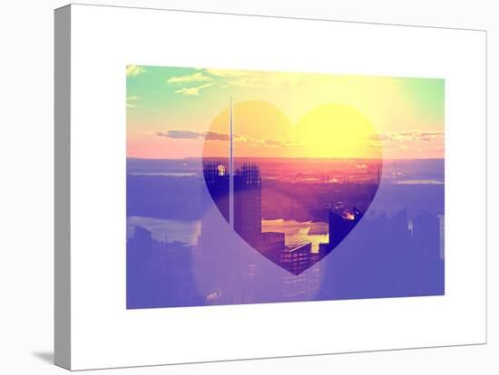 Love NY Series - Skyline of Manhattan at Sunset - New York - USA-Philippe Hugonnard-Stretched Canvas