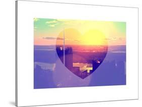 Love NY Series - Skyline of Manhattan at Sunset - New York - USA-Philippe Hugonnard-Stretched Canvas