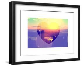 Love NY Series - Skyline of Manhattan at Sunset - New York - USA-Philippe Hugonnard-Framed Art Print