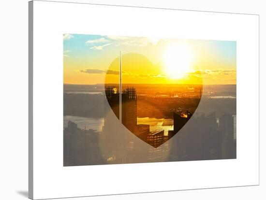 Love NY Series - Skyline of Manhattan at Sunset - New York - USA-Philippe Hugonnard-Stretched Canvas
