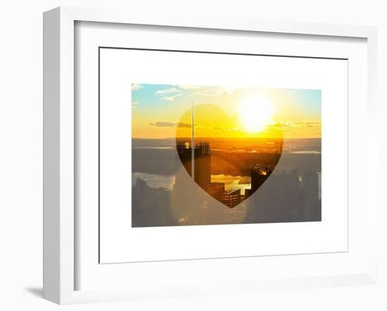 Love NY Series - Skyline of Manhattan at Sunset - New York - USA-Philippe Hugonnard-Framed Art Print