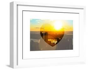 Love NY Series - Skyline of Manhattan at Sunset - New York - USA-Philippe Hugonnard-Framed Art Print