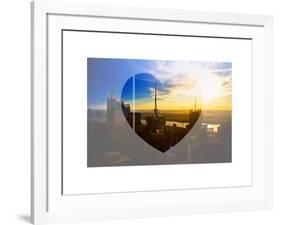 Love NY Series - Skyline of Manhattan at Sunset - New York - USA-Philippe Hugonnard-Framed Art Print