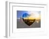 Love NY Series - Skyline of Manhattan at Sunset - New York - USA-Philippe Hugonnard-Framed Art Print