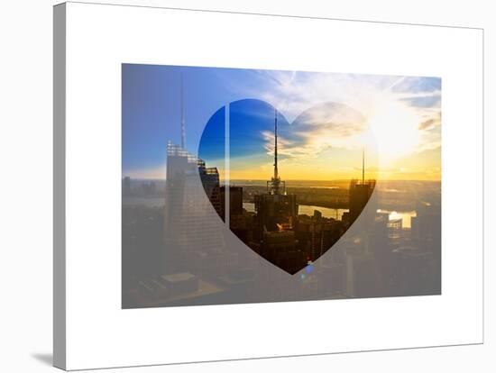 Love NY Series - Skyline of Manhattan at Sunset - New York - USA-Philippe Hugonnard-Stretched Canvas