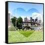 Love NY Series - Skyline of Manhattan with the Brooklyn Bridge - New York - USA-Philippe Hugonnard-Framed Stretched Canvas