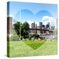 Love NY Series - Skyline of Manhattan with the Brooklyn Bridge - New York - USA-Philippe Hugonnard-Stretched Canvas