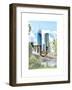 Love NY Series - The Brooklyn Bridge and 1WTC - Manhattan - New York - USA-Philippe Hugonnard-Framed Art Print