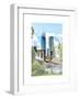 Love NY Series - The Brooklyn Bridge and 1WTC - Manhattan - New York - USA-Philippe Hugonnard-Framed Art Print