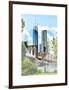 Love NY Series - The Brooklyn Bridge and 1WTC - Manhattan - New York - USA-Philippe Hugonnard-Framed Art Print
