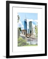 Love NY Series - The Brooklyn Bridge and 1WTC - Manhattan - New York - USA-Philippe Hugonnard-Framed Art Print