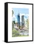 Love NY Series - The Brooklyn Bridge and 1WTC - Manhattan - New York - USA-Philippe Hugonnard-Framed Stretched Canvas