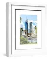 Love NY Series - The Brooklyn Bridge and 1WTC - Manhattan - New York - USA-Philippe Hugonnard-Framed Art Print