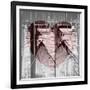 Love NY Series - The Brooklyn Bridge - Manhattan - New York - USA - B&W Photography-Philippe Hugonnard-Framed Photographic Print