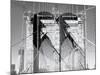 Love NY Series - The Brooklyn Bridge - Manhattan - New York - USA - B&W Photography-Philippe Hugonnard-Mounted Photographic Print