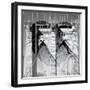 Love NY Series - The Brooklyn Bridge - Manhattan - New York - USA - B&W Photography-Philippe Hugonnard-Framed Photographic Print