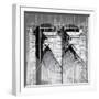 Love NY Series - The Brooklyn Bridge - Manhattan - New York - USA - B&W Photography-Philippe Hugonnard-Framed Photographic Print