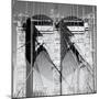 Love NY Series - The Brooklyn Bridge - Manhattan - New York - USA - B&W Photography-Philippe Hugonnard-Mounted Photographic Print