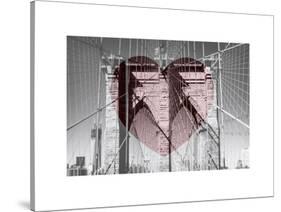 Love NY Series - The Brooklyn Bridge - Manhattan - New York - USA - B&W Photography-Philippe Hugonnard-Stretched Canvas