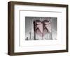 Love NY Series - The Brooklyn Bridge - Manhattan - New York - USA - B&W Photography-Philippe Hugonnard-Framed Art Print