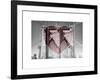 Love NY Series - The Brooklyn Bridge - Manhattan - New York - USA - B&W Photography-Philippe Hugonnard-Framed Art Print