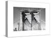 Love NY Series - The Brooklyn Bridge - Manhattan - New York - USA - B&W Photography-Philippe Hugonnard-Stretched Canvas