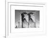 Love NY Series - The Brooklyn Bridge - Manhattan - New York - USA - B&W Photography-Philippe Hugonnard-Framed Art Print