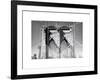 Love NY Series - The Brooklyn Bridge - Manhattan - New York - USA - B&W Photography-Philippe Hugonnard-Framed Art Print