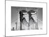 Love NY Series - The Brooklyn Bridge - Manhattan - New York - USA - B&W Photography-Philippe Hugonnard-Mounted Art Print