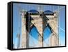 Love NY Series - The Brooklyn Bridge - Manhattan - New York - USA-Philippe Hugonnard-Framed Stretched Canvas