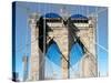 Love NY Series - The Brooklyn Bridge - Manhattan - New York - USA-Philippe Hugonnard-Stretched Canvas