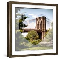 Love NY Series - the Brooklyn Bridge - Manhattan - New York - USA-Philippe Hugonnard-Framed Photographic Print