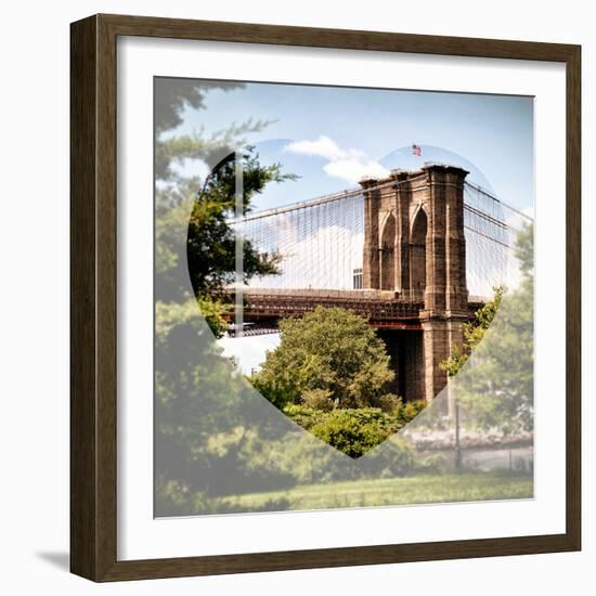 Love NY Series - the Brooklyn Bridge - Manhattan - New York - USA-Philippe Hugonnard-Framed Photographic Print