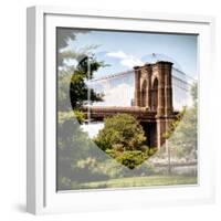 Love NY Series - the Brooklyn Bridge - Manhattan - New York - USA-Philippe Hugonnard-Framed Photographic Print