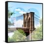 Love NY Series - the Brooklyn Bridge - Manhattan - New York - USA-Philippe Hugonnard-Framed Stretched Canvas