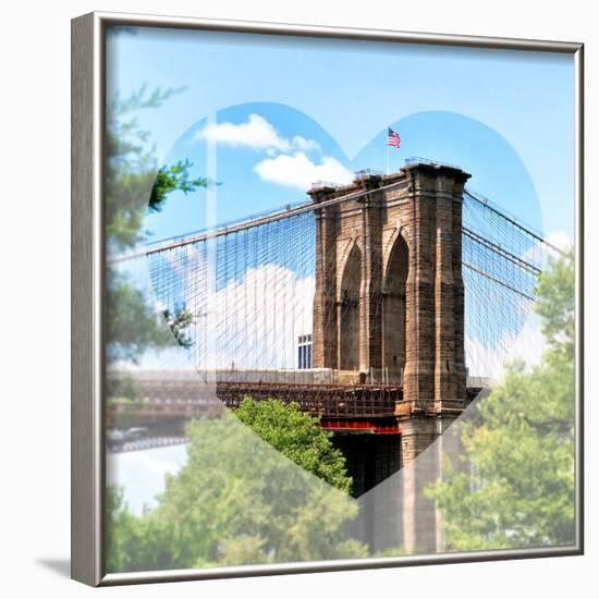 Love NY Series - the Brooklyn Bridge - Manhattan - New York - USA-Philippe Hugonnard-Framed Photographic Print