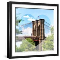 Love NY Series - the Brooklyn Bridge - Manhattan - New York - USA-Philippe Hugonnard-Framed Photographic Print