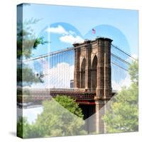 Love NY Series - the Brooklyn Bridge - Manhattan - New York - USA-Philippe Hugonnard-Stretched Canvas