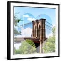 Love NY Series - the Brooklyn Bridge - Manhattan - New York - USA-Philippe Hugonnard-Framed Photographic Print