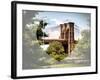 Love NY Series - the Brooklyn Bridge - Manhattan - New York - USA-Philippe Hugonnard-Framed Photographic Print