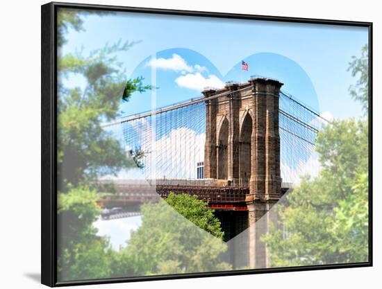 Love NY Series - the Brooklyn Bridge - Manhattan - New York - USA-Philippe Hugonnard-Framed Photographic Print