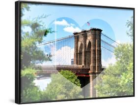 Love NY Series - the Brooklyn Bridge - Manhattan - New York - USA-Philippe Hugonnard-Framed Photographic Print