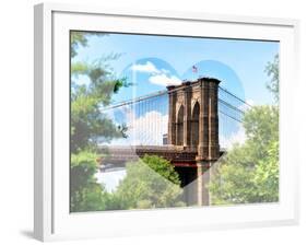 Love NY Series - the Brooklyn Bridge - Manhattan - New York - USA-Philippe Hugonnard-Framed Photographic Print