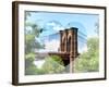 Love NY Series - the Brooklyn Bridge - Manhattan - New York - USA-Philippe Hugonnard-Framed Photographic Print