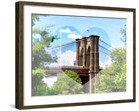 Love NY Series - the Brooklyn Bridge - Manhattan - New York - USA-Philippe Hugonnard-Framed Photographic Print